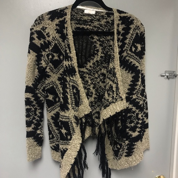 Charming Charlie Sweaters - BOGO FREE⚡️Tribal print fringe cardigan sweater